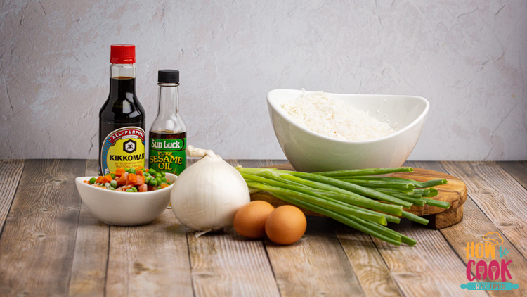 Ingredients for cooking fried rice